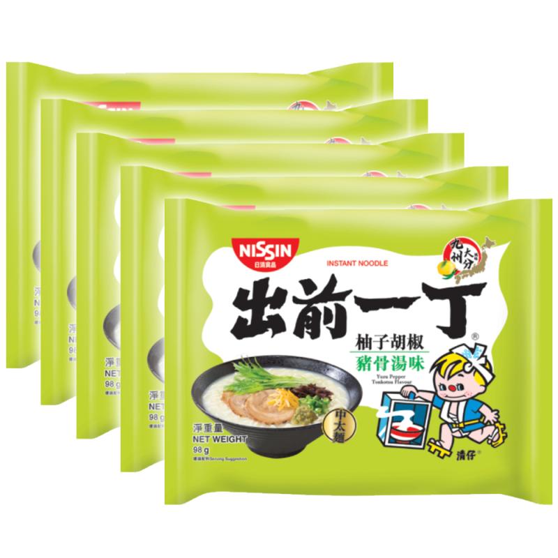 日清 出前一丁(香港製) 柚子胡椒豬骨味 5包